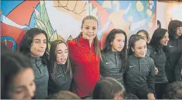  ?? FOTO: NIKE ?? Lieke, junto a las heroínas del AEM Lleida