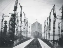  ??  ?? 0 The Cunard liner Queen Mary was launched from John Brown’s yard at Clydebank on this day in1934