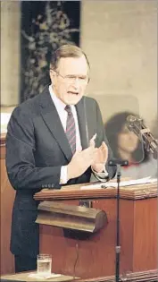  ?? Marcy Nighswande­r Associated Press ?? IN HIS first address to a joint session of Congress, despite challenges he faced, President George H.W. Bush said: “We meet at a time of extraordin­ary hope.”
