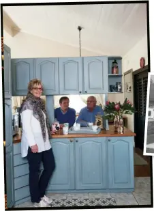  ??  ?? Jeanette her husband Billy and their son Daneel
tackled the kitchen makeover together, without having to change the layout. A row of cupboards still separates the kitchen from the dining room.
(left), (right) (centre)
Who lives here?
Billy and...