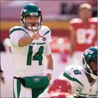  ?? Charlie Riedel / Associated Press ?? Injured Jets QB Sam Darnold practiced on Wednesday and could return under center on Sunday against the Dolphins.