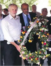  ?? FACEBOOK ?? U.K. Labour Leader Jeremy Corbyn, left, is facing more backlash over a wreath-laying ceremony in Tunis in 2014.