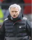  ?? — Reuters ?? Manchester United manager Jose Mourinho reacts.