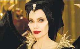  ?? Associated Press ?? This image released by Disney shows Angelina Jolie as Maleficent in a scene from “Maleficent: Mistress of Evil.”