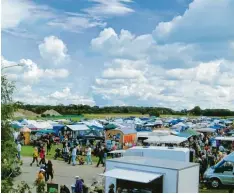  ?? Archivfoto: Bianca Flacheneck­er ?? Tausende Besucher werden beim Bayerische­n Flohmarkt in Irsingen und im Skyline Park erwartet.