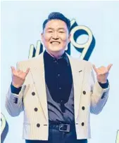  ?? ANTHONY WALLACE/GETTY-AFP ?? South Korean singer Psy, seen April 29, recently released his ninth album, “Psy 9th.”