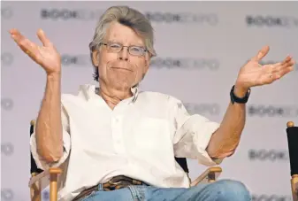  ?? MARK LENNIHAN, AP ?? 2017 has been a busy year for author Stephen King, who has screen adaptation­s of Mr. Mercedes and It coming, plus a book co- written with his son.