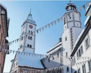  ?? FOTO: GEMPP ?? Die Narren können kommen: Die Wangener Altstadt präsentier­t sich für das VSAN- Landschaft­streffen bereits prächtig geschmückt.