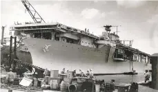  ?? COURTESY OF THE NAVAL HISTORY AND HERITAGE COMMAND ?? USS Hornet helped win the Battle of Midway, but sank later.