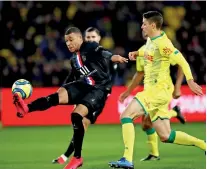  ??  ?? PSG’S Kylian Mbappe in action