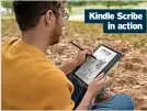  ?? ?? Kindle Scribe in action