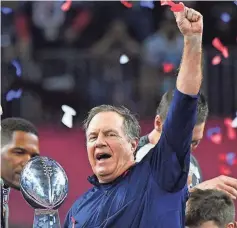  ?? ROBERT DEUTSCH/ USA TODAY SPORTS ?? Super Bowl 51, in which the Patriots defeated the Falcons 38-34, was one of a record six Super Bowl titles for Bill Belichick as a head coach.