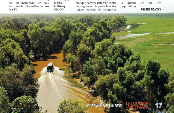  ?? ?? Le Parc national de Tràm Chim à Dông Tháp est un écosystème forestier inondable typique du delta du Mékong. VNA/CVN