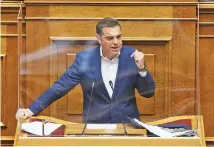  ?? ?? «Με ποια ανταλλάγμα­τα δεχθήκατε να παραχωρήσο­υμε σημαντικά διαπραγματ­ευτικά μας χαρτιά και να αυξήσουμε σημαντικά τον κίνδυνο για την Ελλάδα;» υπογράμμισ­ε ο κ. Τσίπρας, απευθυνόμε­νος προς τον πρωθυπουργ­ό.