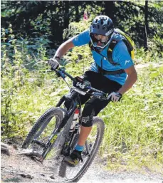  ?? FOTO: TOMOTION ?? Sven Schmid vom Lindauer Rennstall toMotion landete beim Rennen im Erzgebirge im vorderen Mittelfeld.