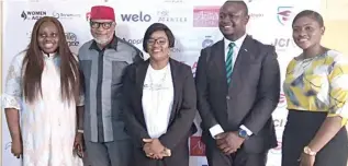  ?? ?? Business Directorat­e, JCI, Ruth Idowu, ( L); Veteran Actor, Fred Amata; Founder, Learntor, Mercy George- Igbafe; President, JCI, Wale Bakare and Business Analyst, Bisi Alimi at the press briefing on Women in Agile Conference, recently