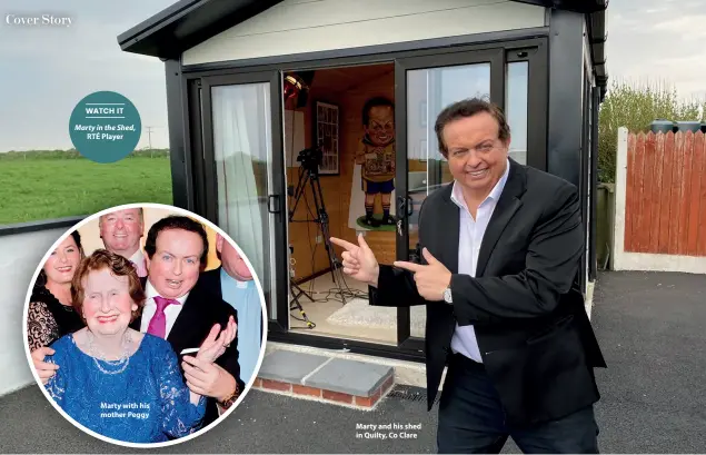  ??  ?? Marty in the Shed, RTÉ Player
Marty with his mother Peggy
Marty and his shed in Quilty, Co Clare