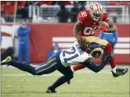  ?? THE ASSOCIATED PRESS FILE ?? Wide receiver Torrey Smith, 82, was signed by the Eagles to a three-year deal Thursday. He had been let go by the San Francisco 49ers and will help carry the receiving load along with fellow new acquisitio­n Alshon Jeffery.