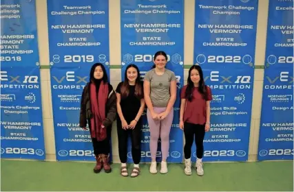  ?? PROVIDED BY OYSTER RIVER COOPERATIV­E SCHOOL DISTRICT PHOTOS ?? Roborats — Yang Kong, Olivia Kavanagh, Devon Wilson, Steffi Chen — finished with the top competitio­n score.