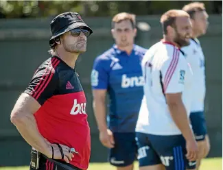  ?? PHOTO: GEORGE HEARD/FAIRFAX NZ ?? Scott Robertson guided Canterbury to national provincial championsh­ip titles in 2013, 2014 and 2016 and was also in charge of the New Zealand under-20 team when they won a world title in 2015.