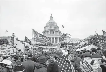  ?? JOSE LUIS MAGANA/AP ?? Supporters loyal to President Donald Trump storm the U.S. Capitol on Jan. 6, 2021, in Washington.