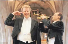  ?? FOTO: KONZERTBÜR­O JOACHIM JUNG ?? Seit 20 Jahren spielen Bernhard Kratzer (Trompete) und Paul Theis (Orgel) zusammen.