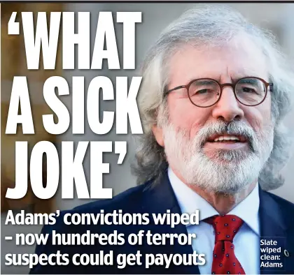  ??  ?? Slate wiped clean: Adams
