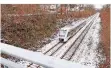  ?? FOTO: CHRISTIAN BEIER ?? Der geplante neue Bahnhaltep­unkt in Meigen würde im Bereich der Steinacker­straße gebaut.