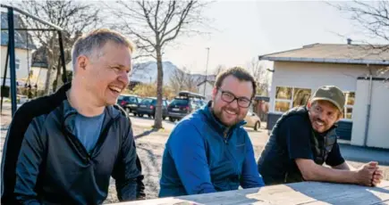  ?? Foto: Marius Simensen ?? ⮉ Fra venstre Mads Melbø, Levi-andre Leite og Kenneth Holsæker.