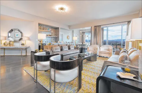  ?? Lee Bryan Interior Design ?? Lee Bryan, who designed this condo at One Las Vegas, says going eclectic requires more accenting instead of trying to balance equal amounts of two styles.