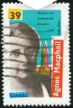  ?? ?? Canada Post released the Agnes Macphail stamp in 1990