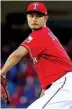  ?? Associated Press ?? n YU DARVISH pitched 6 1/3 innings for the Texas Rangers. He allowed four runs, struck out four, walked five and finished with a 5.68 ERA.