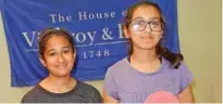  ?? – Supplied photo ?? GIRLS U-13: Manvi Sarawanan, left, and Ishita Sharma.