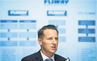  ?? Picture / Jason Oxenham ?? If the deal goes ahead, Duncan Hawkesby will stay on as Fliway managing director for the 2018 financial year.