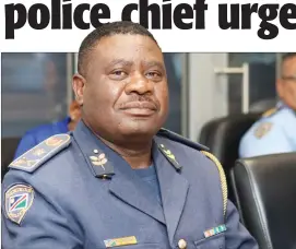  ?? Photo: Emmency Nuukala ?? Alert… Khomas police commander David Indongo.