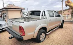  ??  ?? A BAKKIE that was seized during the raid.