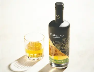  ?? STAUNING WHISKY ?? Stauning Whisky is Denmark’s first whiskey distillery, founded in 2005, and features
crisp Nordic water, rye and barley.