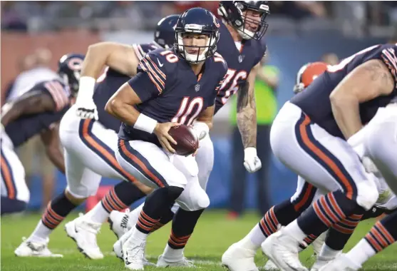  ?? | JEFF HAYNES/ AP ?? Mitch Trubisky is the Bears’ best homegrown hope for a franchise quarterbac­k since Rex Grossman in 2003 and possibly since Jim McMahon in 1982.