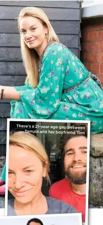  ??  ?? There’s a 21-year age gap between
Tamzin and her boyfriend Tom