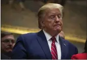  ?? EVAN VUCCI — THE ASSOCIATED PRESS ?? President Donald Trump pauses during an event on healthcare prices in the Roosevelt Room of the White House on Friday in Washington.