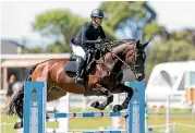  ?? SIMON O’CONNOR/STUFF ?? From left: Dr Brent Anderson, of New Plymouth, riding Detailed MSH. Alexandra Hammond and Le Bam placed third in the Pro-Am Series class. Carissa McCall riding Oaks Diabella, were winners of the Pro-Am Rider Series class.