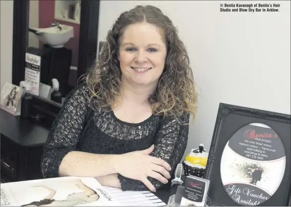  ??  ?? Benita Kavanagh of Benita’s Hair Studio and Blow Dry Bar in Arklow.