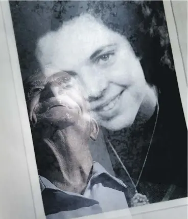  ?? PETER J. THOMPSON / NATIONAL POST ?? Harry Leslie Smith holds a photograph of his late wife, Friede Edelmann,
who he met while serving with the RAF in Germany in the 1940s.