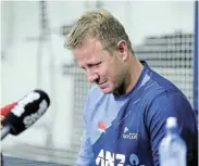  ?? Picture: HAGEN HOPKINS/GETTY IMAGES ?? CALLING TIME: Neil Wagner of New Zealand announces his retirement from internatio­nal cricket ahead of the first Test against Australia in Wellington yesterday