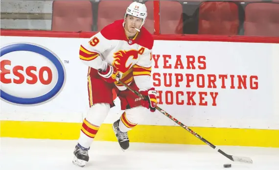  ?? MARC DESROSIERS/USA TODAY SPORTS ?? Flames winger Matthew Tkachuk says his team was “outworked and outsmarted” by the Senators in a 5-1 NHL loss in Ottawa on Monday.