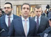  ?? Hector Retamal AFP/Getty Images ?? MICHAEL COHEN at one time was given to f lorid pronouncem­ents of loyalty toward President Trump.