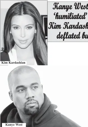  ??  ?? Kim Kardashian Kanye West