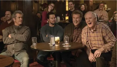  ?? CLAIRE FOLGER/PARAMOUNT PICTURES ?? Mel Gibson, left, Mark Wahlberg, Will Ferrell and John Lithgow play father-son duos in Daddy’s Home 2, directed by Sean Anders.