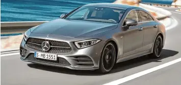  ??  ?? Ganz schön schön: Der neue Mercedes Benz CLS ist eine ungemein elegante Erscheinun­g.