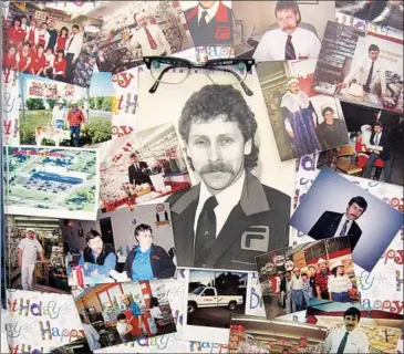  ?? SUBMITTED PHOTO ?? Tatamagouc­he Foodland owner Mike Belliveau is retiring this month after 25 years at the store and more than 50 years in the grocery business. Last year, a collage of memories was presented to Belliveau from employees and friends.